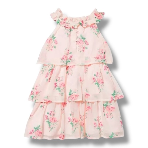 Janie & Jack | Floral Tiered Chiffon Dress (8) 💐 - Picture 6 of 10